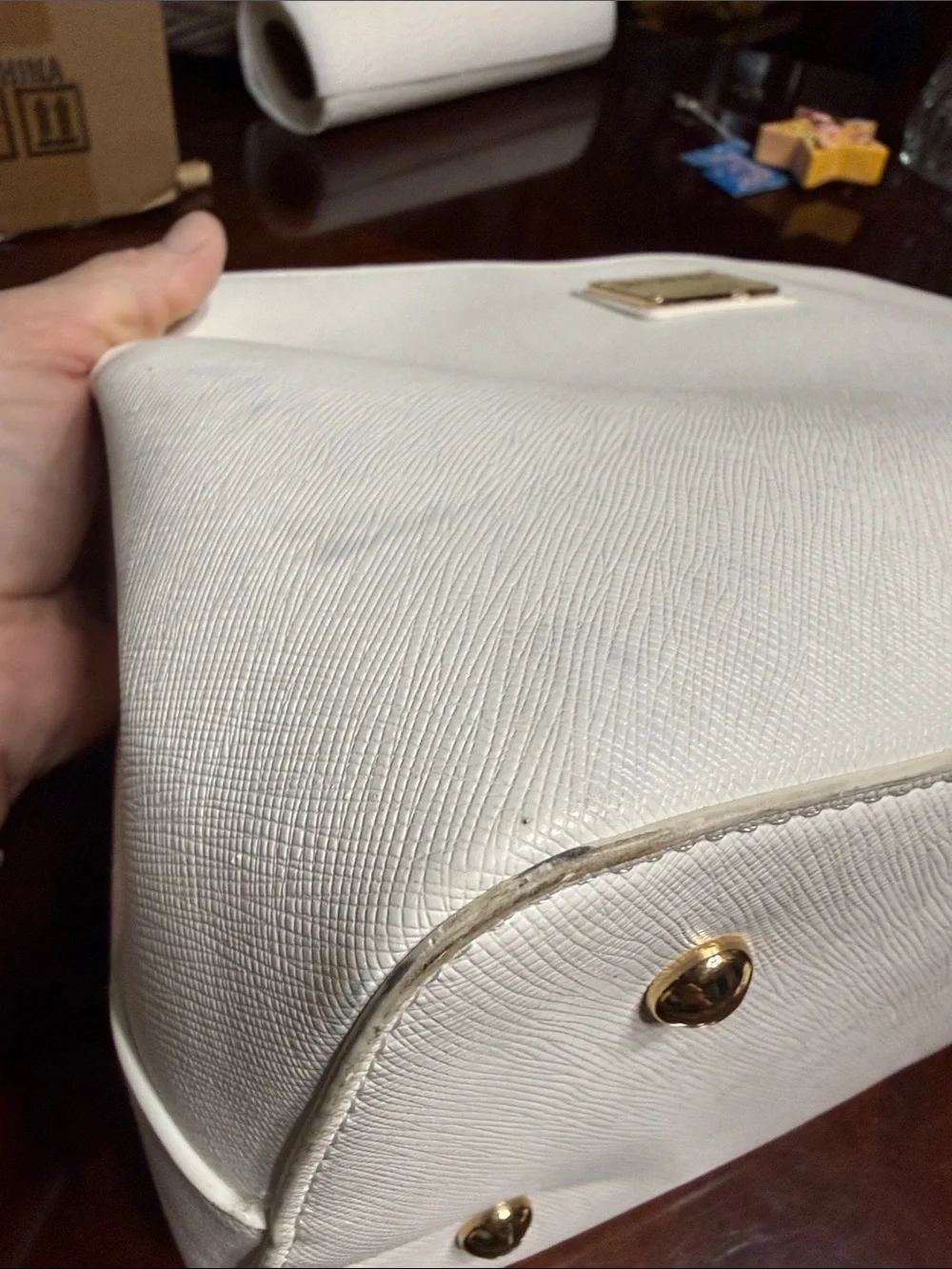Loungefly Harry Potter White/Ivory Deathly Hallows Wand Handle Bag